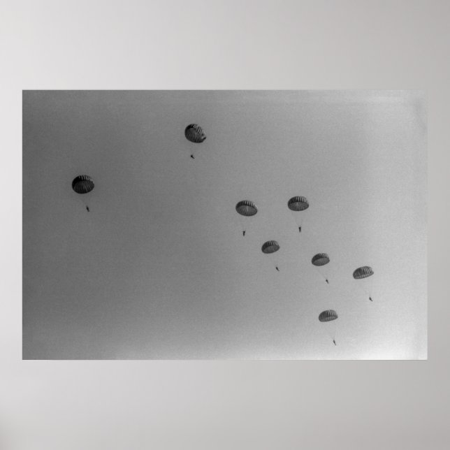 Black and White 1968 Paratrooper Show Poster (Front)