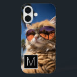 Black and White 1 Photo Collage Custom Monogram iPhone 16 Case<br><div class="desc">You can use Instagram photos for this design. Use three square photos to create a unique and personal gift.  If you need to adjust the pictures,  click on the customize tool to make changes.</div>