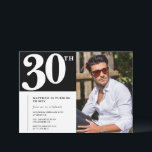 Black and White 30th birthday Invitations<br><div class="desc">Black and White 30th birthday Invitations</div>