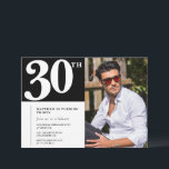 Black and White 30th birthday Invitations<br><div class="desc">Black and White 30th birthday Invitations</div>