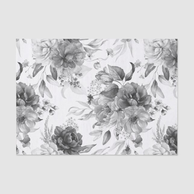 Black and White (3) 1600s Dutch Still Life Art Tissue Paper (Front)