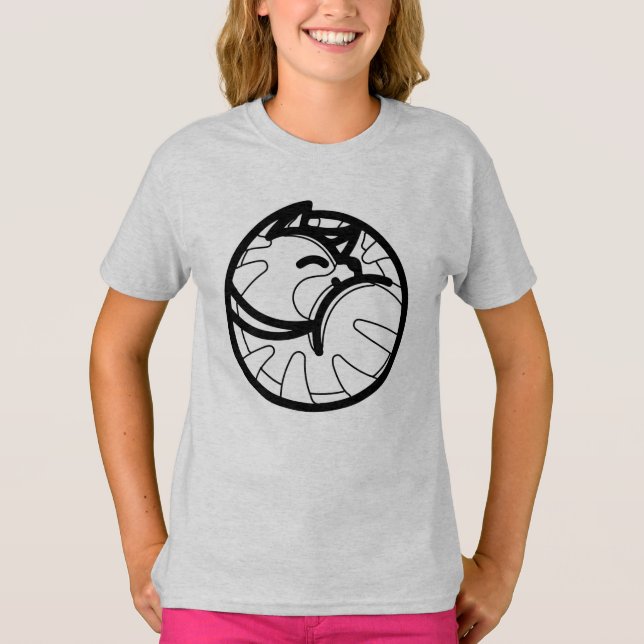 BLACK AND WHITE #45 - Cat Sleeping V01 T-Shirt (Front)