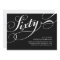 Black and White 60th Birthday Invitations