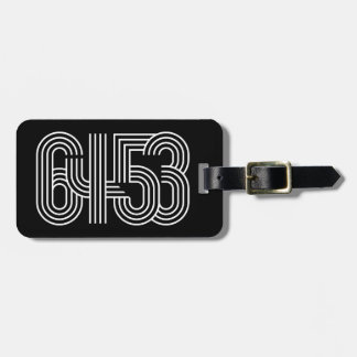 Black and White 6453 Acrylic Luggage Tag