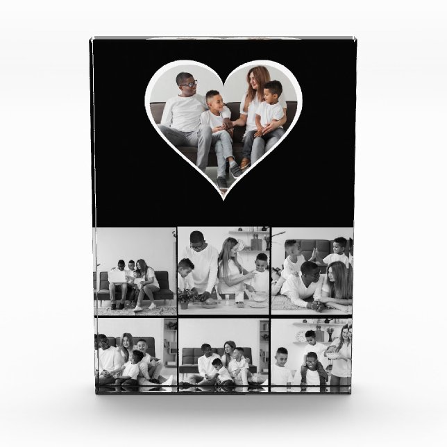 Black and White 7 Photo Collage Block (Front)