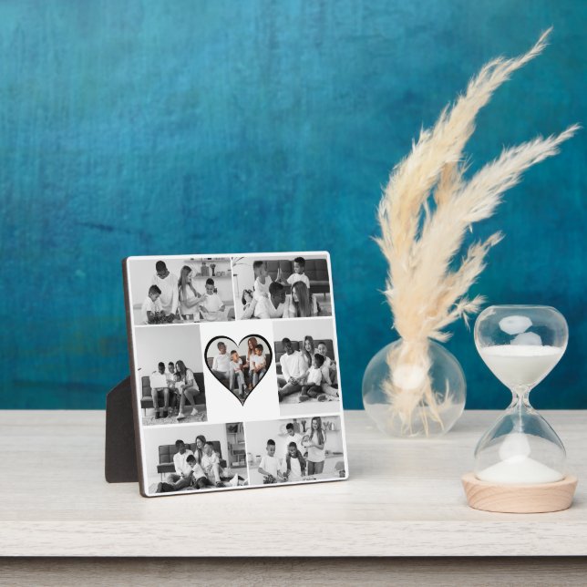 Black and White 7 Photo Collage Plaque (Insitu)