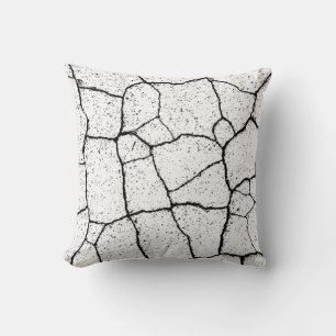 Black and White Abstract Art Painting Throw Pillow