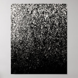 Black and White Abstract Art Poster