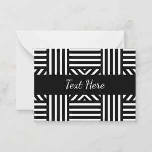 Black and White Abstract Card