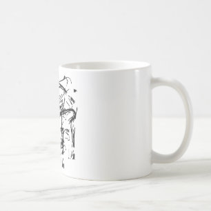 Black and white abstract coffee mug