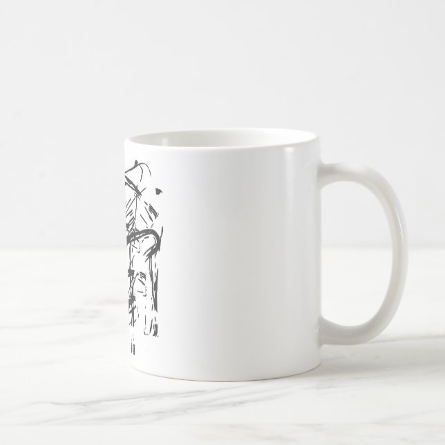 Black and white abstract coffee mug (Right)