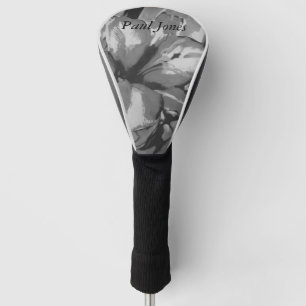 black and white abstract contempory   golf head cover