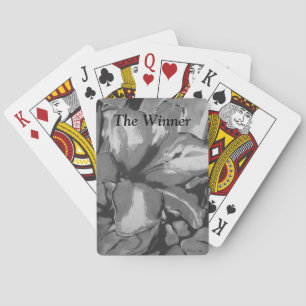 black and white abstract contempory playing cards