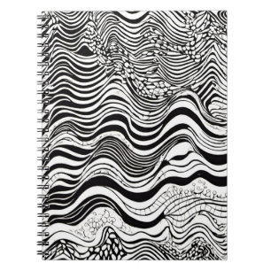 Black and White Abstract Design Notebook