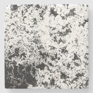Black and White Abstract Dirt "Clouds" Formation Stone Coaster