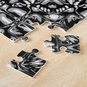 Black And White Abstract Jigsaw Puzzle