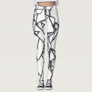 Black and White Abstract Leggings 