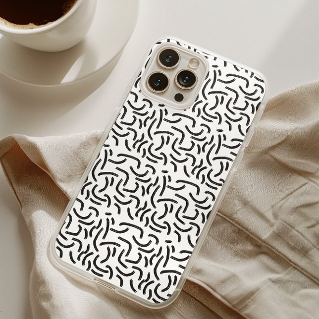 Black and White Abstract Lines  Case-Mate iPhone Case (Creator Uploaded)