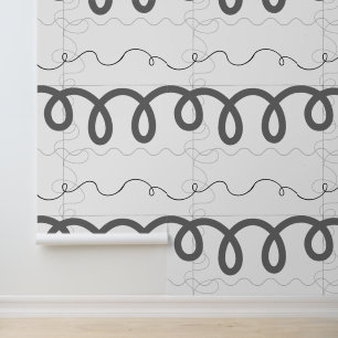 Black and White Abstract Lines Wallpaper