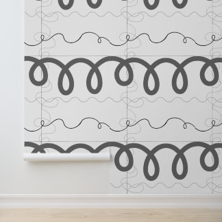 Black and White Abstract Lines Wallpaper