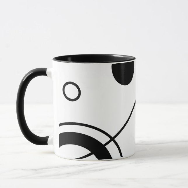 Black and white Abstract Mug (Left)