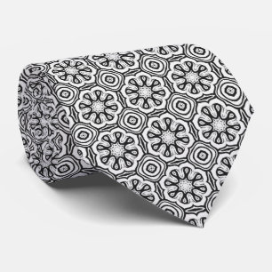 Black and White Abstract Necktie