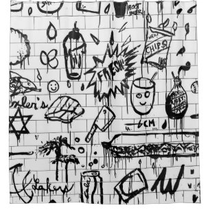 BLACK AND WHITE ABSTRACT PAINTING