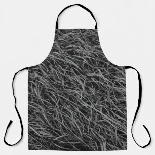 Black and white abstract painting apron