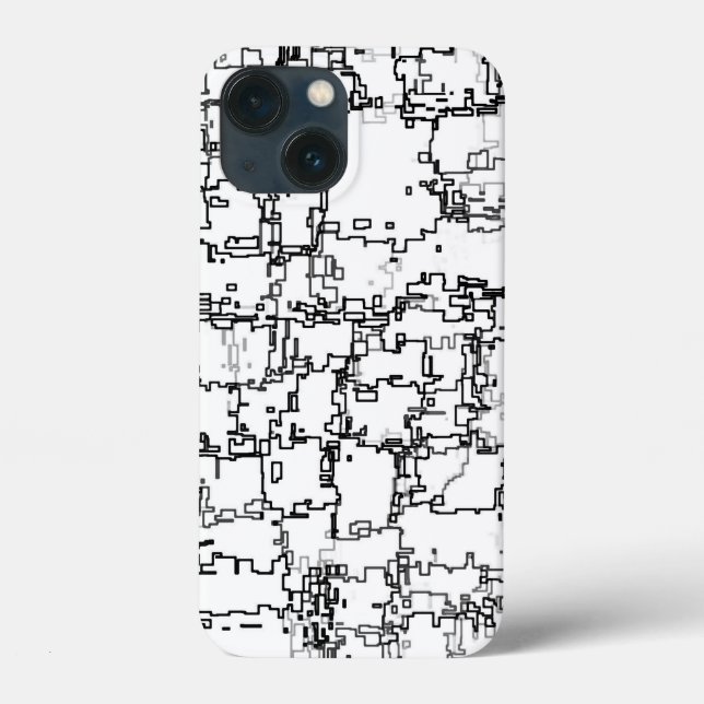 Black and White Abstract Pattern Case-Mate iPhone Case (Back)