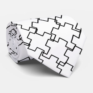 Black and White Abstract Pattern Tie