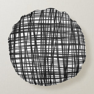 Black and white abstract pillow
