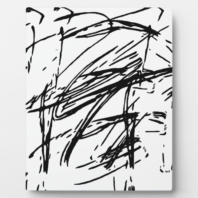Black and white abstract plaque (Front)