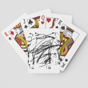 Black and white abstract playing cards