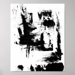 Black and white Abstract poster