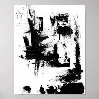 Black and white Abstract poster