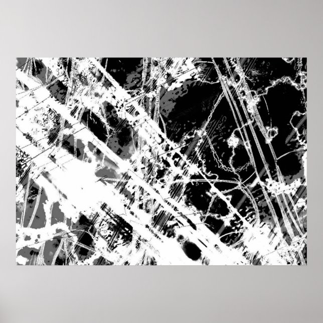 Black And White Abstract Poster (Front)