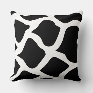 BLACK AND WHITE abstract print Throw Pillow