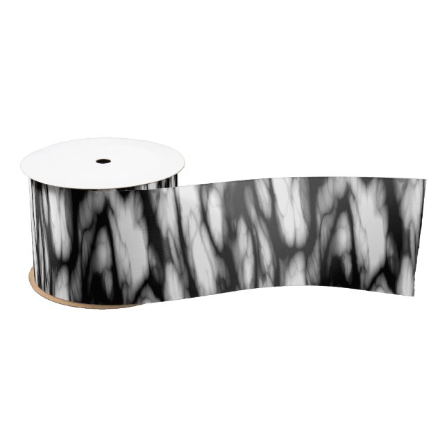 Black and White abstract  Satin Ribbon (Spool)