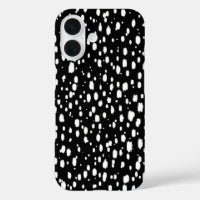 Black and White Abstract Scattered Dots