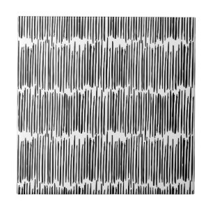 Black and White Abstract Stripe Pattern Tile