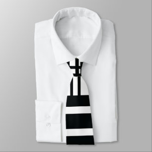 Black and White Abstract Tie Modern Minimalist
