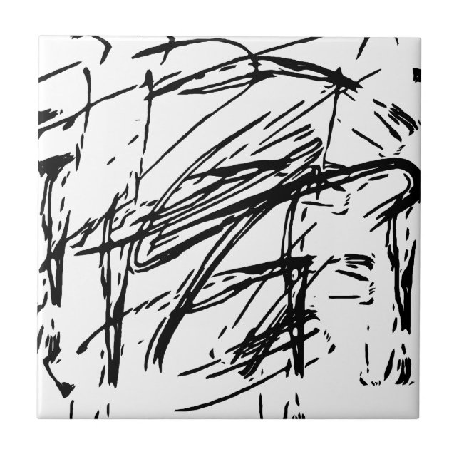 Black and white abstract tile (Front)