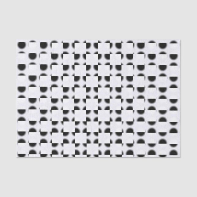 Black and White Abstract Tissue Paper (Front)