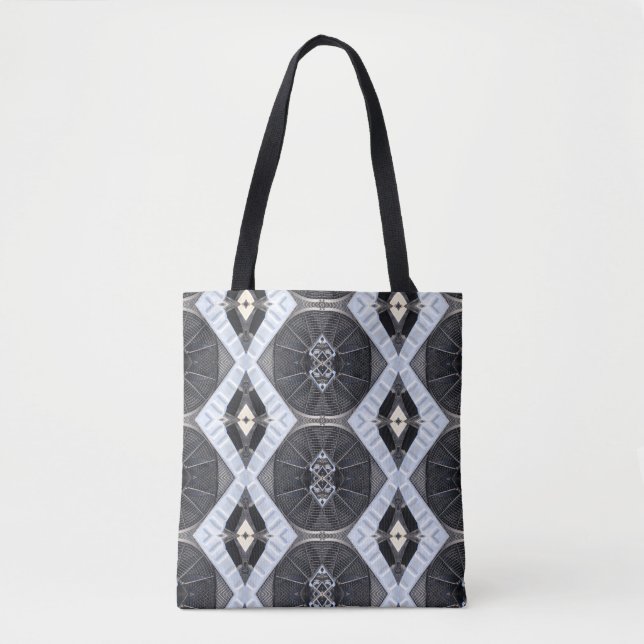 Black and white abstract tote bag (Front)