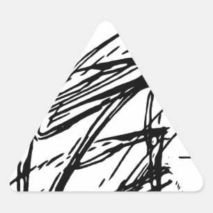 Black and white abstract triangle sticker