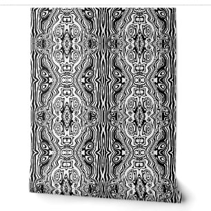 Black and White Abstract Waves Custom Colour Wallpaper