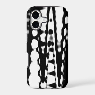 Black and white abstract waves pattern case