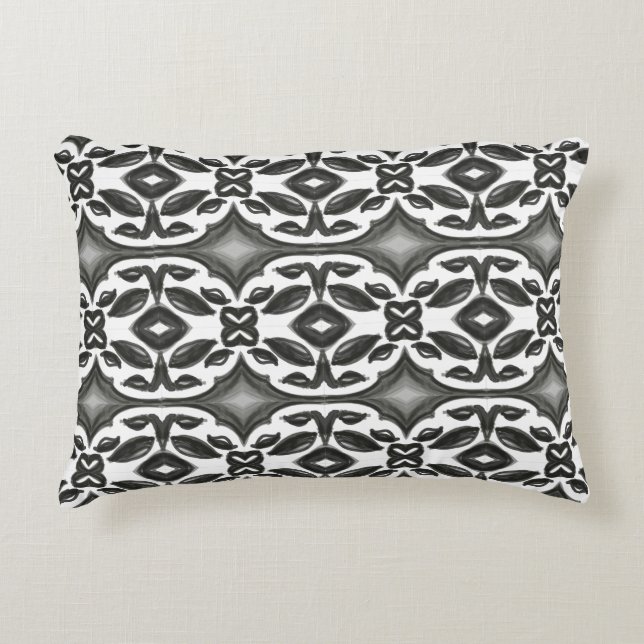 Black and White Accent Pillow (Front)