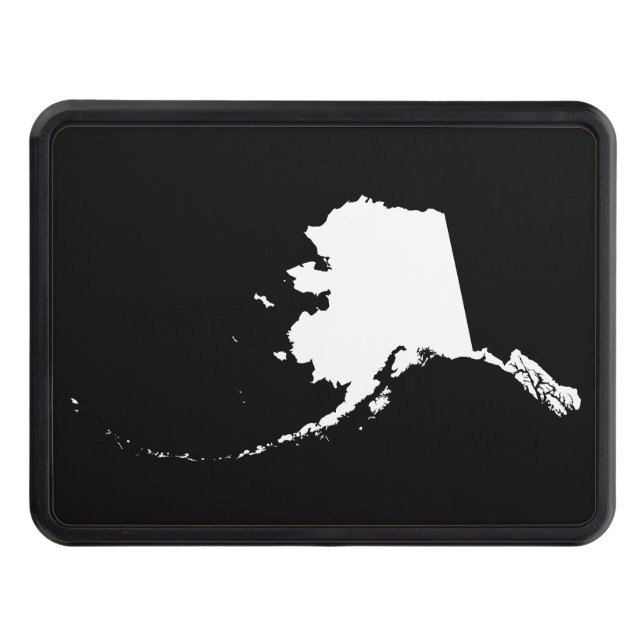 Black and White Alaska Trailer Hitch Cover (Front)