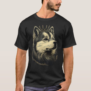 Black and White Alaskan Malamute Dog Crown Alaskan T-Shirt